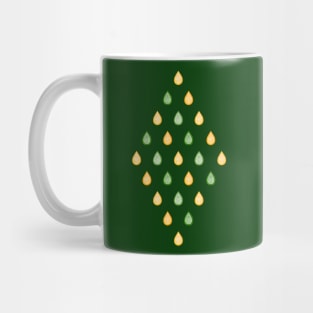 Yellow and green raindrops Mug